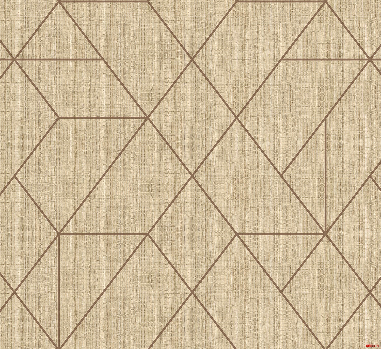 Giấy dán tường hình học kẻ màu nâu vàng Albany 6804-1